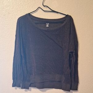 a.n.a Women's Black Long Sleeve Sweatshirt